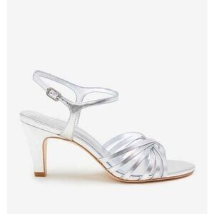 Reformation Paloma Heeled Sandal Silver - Size 8